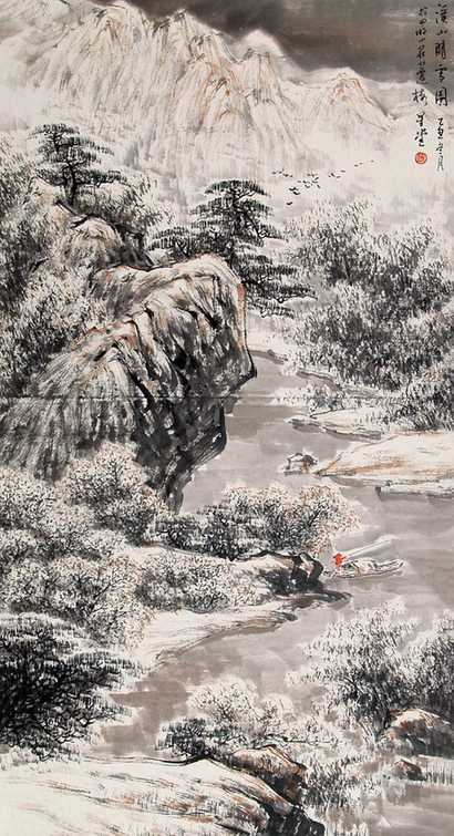 卢星堂 溪山晴雪 立轴